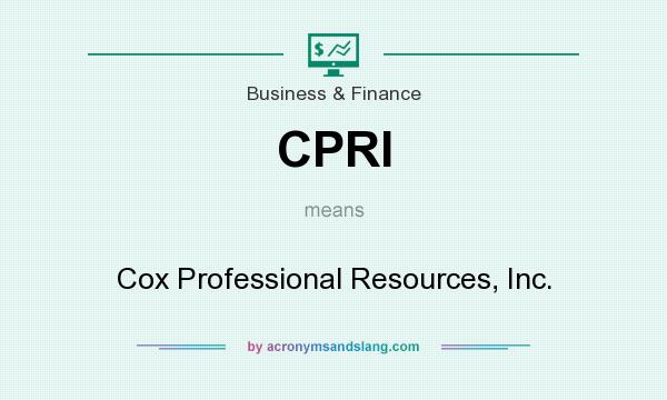What does CPRI mean? It stands for Cox Professional Resources, Inc.