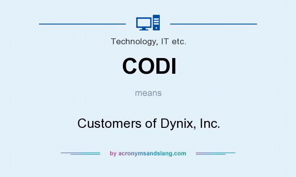What does CODI mean? It stands for Customers of Dynix, Inc.