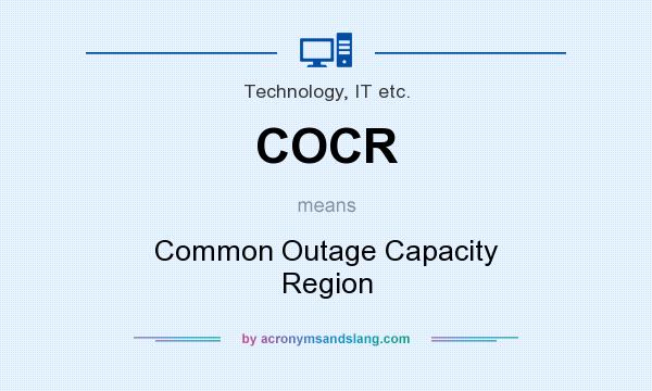 What does COCR mean? It stands for Common Outage Capacity Region