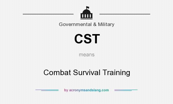 What does CST mean? It stands for Combat Survival Training