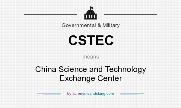 What does CSTEC mean? It stands for China Science and Technology Exchange Center