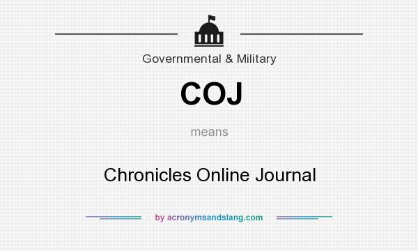 What does COJ mean? It stands for Chronicles Online Journal