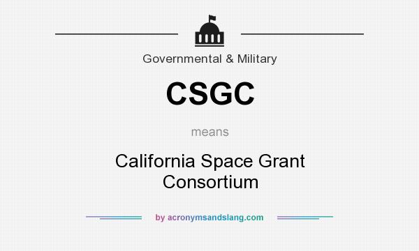 What does CSGC mean? It stands for California Space Grant Consortium