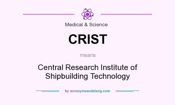 What does CRIST mean? It stands for Central Research Institute of Shipbuilding Technology