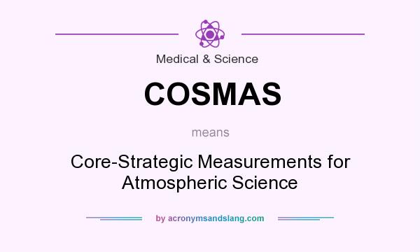 What does COSMAS mean? It stands for Core-Strategic Measurements for Atmospheric Science