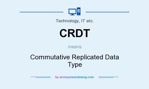 What does CRDT mean? It stands for Commutative Replicated Data Type