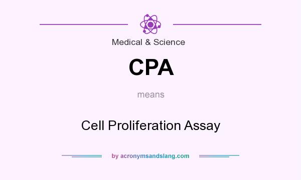What does CPA mean? It stands for Cell Proliferation Assay