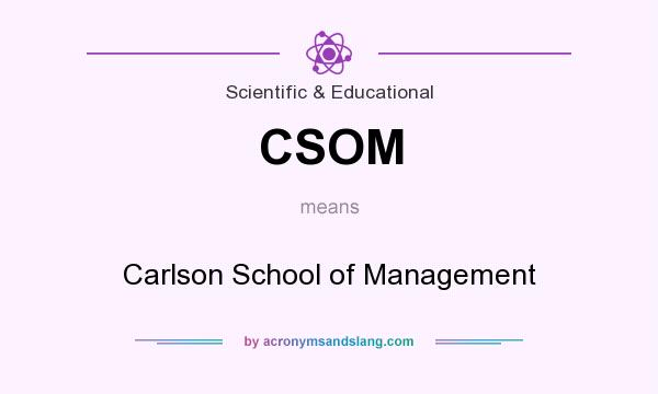 What does CSOM mean? It stands for Carlson School of Management