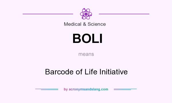 What does BOLI mean? It stands for Barcode of Life Initiative