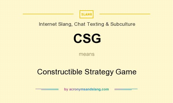 What does CSG mean? It stands for Constructible Strategy Game