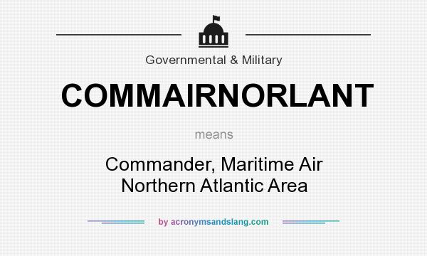 What does COMMAIRNORLANT mean? It stands for Commander, Maritime Air Northern Atlantic Area