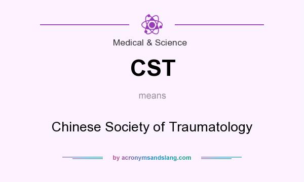 What does CST mean? It stands for Chinese Society of Traumatology