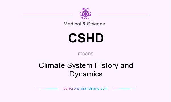 What does CSHD mean? It stands for Climate System History and Dynamics