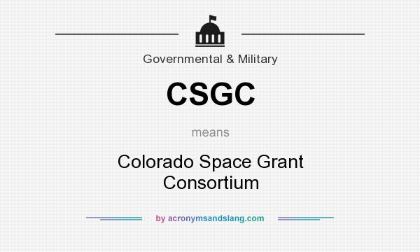 What does CSGC mean? It stands for Colorado Space Grant Consortium