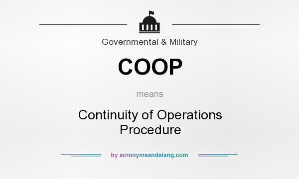 COOP Continuity Of Operations Procedure In Medical By 