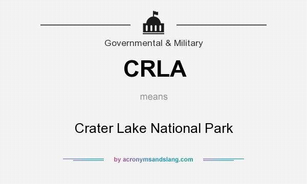 What does CRLA mean? It stands for Crater Lake National Park