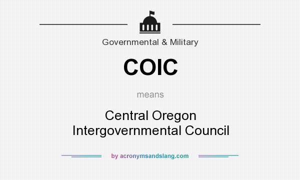 What does COIC mean? It stands for Central Oregon Intergovernmental Council
