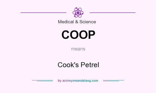What does COOP mean? It stands for Cook`s Petrel