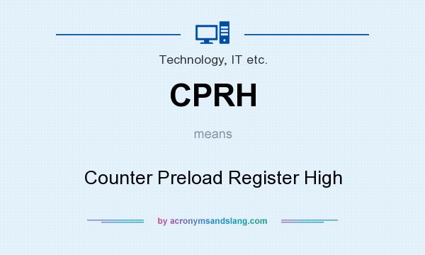 What does CPRH mean? It stands for Counter Preload Register High