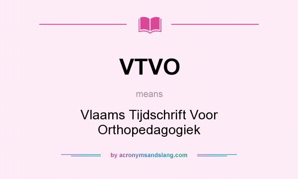 What does VTVO mean? It stands for Vlaams Tijdschrift Voor Orthopedagogiek