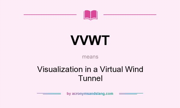 What does VVWT mean? It stands for Visualization in a Virtual Wind Tunnel