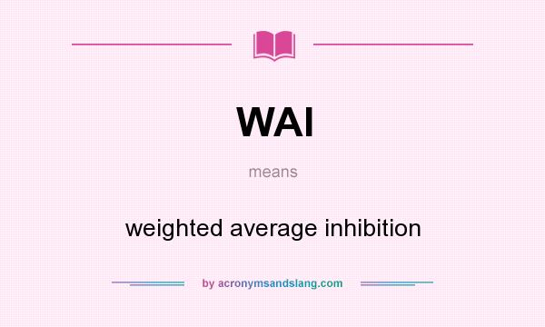 What does WAI mean? It stands for weighted average inhibition