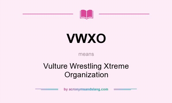 What does VWXO mean? It stands for Vulture Wrestling Xtreme Organization