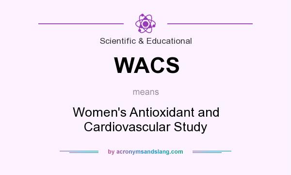 What does WACS mean? It stands for Women`s Antioxidant and Cardiovascular Study