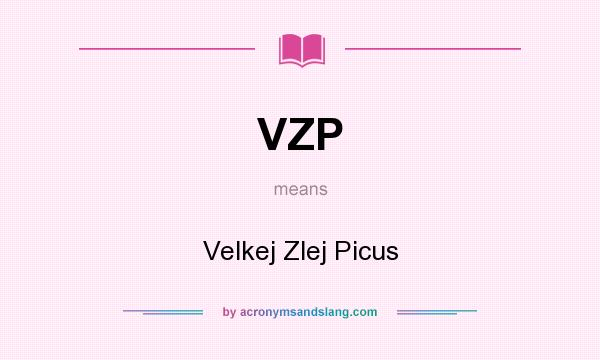 What does VZP mean? It stands for Velkej Zlej Picus