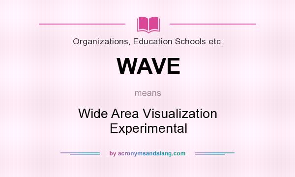 What does WAVE mean? It stands for Wide Area Visualization Experimental