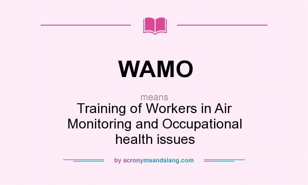 What does WAMO mean? It stands for Training of Workers in Air Monitoring and Occupational health issues