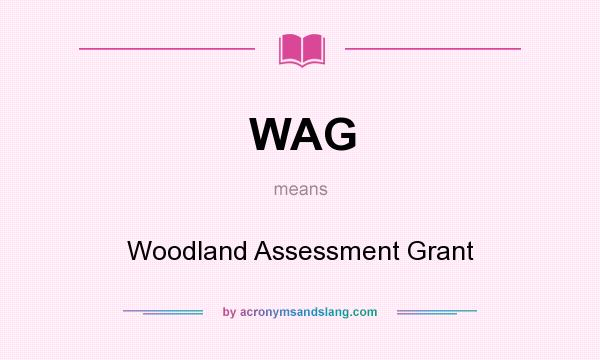 What does WAG mean? It stands for Woodland Assessment Grant