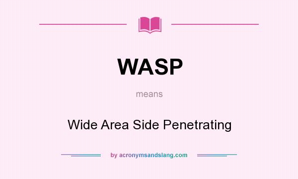 What does WASP mean? It stands for Wide Area Side Penetrating