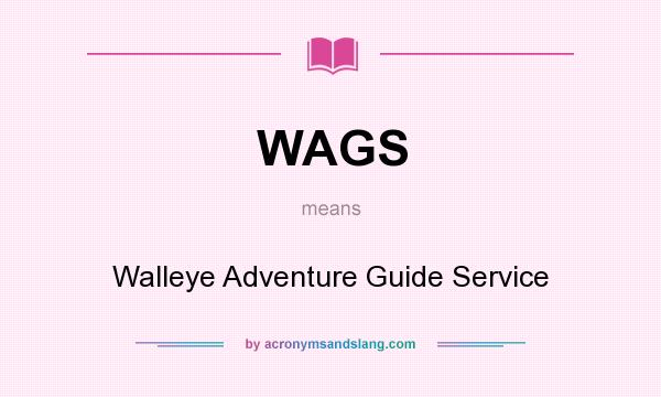 What does WAGS mean? It stands for Walleye Adventure Guide Service