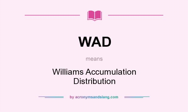 What does WAD mean? It stands for Williams Accumulation Distribution