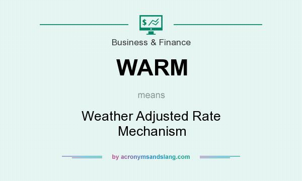 What does WARM mean? It stands for Weather Adjusted Rate Mechanism