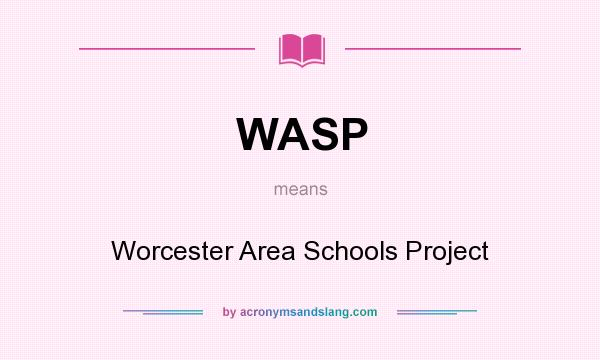 What does WASP mean? It stands for Worcester Area Schools Project