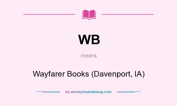 What does WB mean? It stands for Wayfarer Books (Davenport, IA)