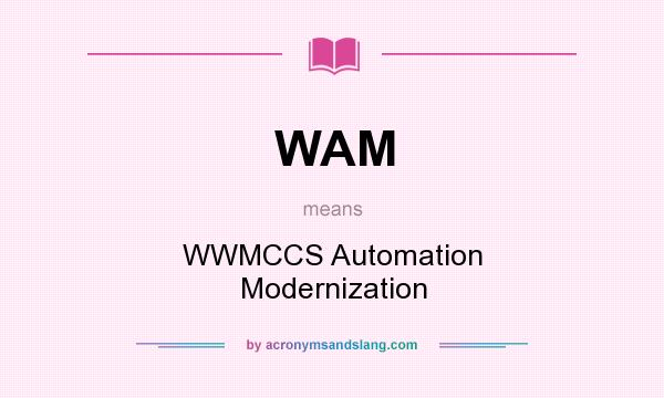 What does WAM mean? It stands for WWMCCS Automation Modernization