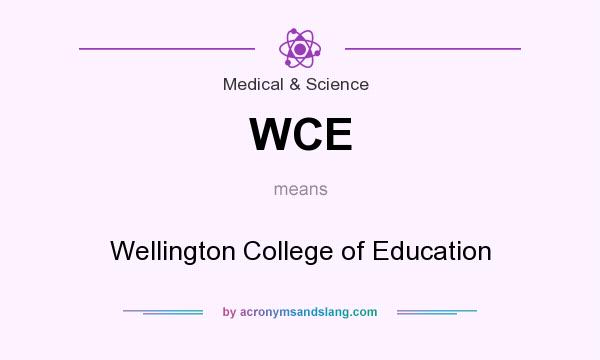 What does WCE mean? It stands for Wellington College of Education