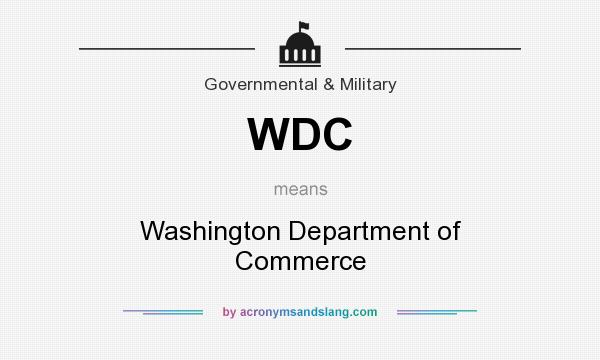 What does WDC mean? It stands for Washington Department of Commerce