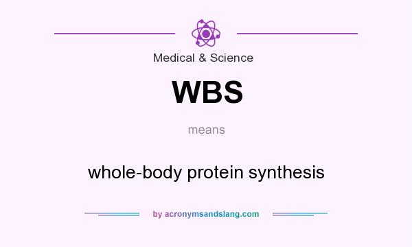 What does WBS mean? It stands for whole-body protein synthesis