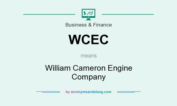 What does WCEC mean? It stands for William Cameron Engine Company