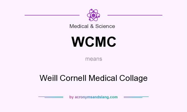 What does WCMC mean? It stands for Weill Cornell Medical Collage