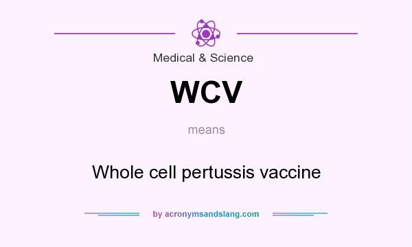 What does WCV mean? It stands for Whole cell pertussis vaccine