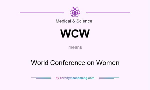What does WCW mean? It stands for World Conference on Women