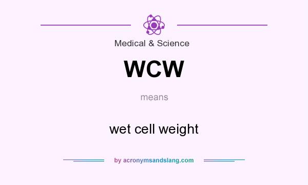 What does WCW mean? It stands for wet cell weight