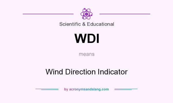 What does WDI mean? It stands for Wind Direction Indicator