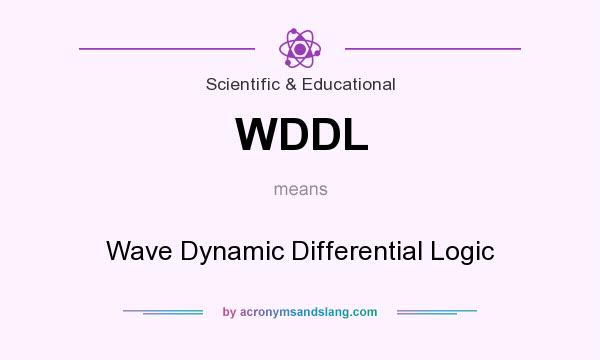 What does WDDL mean? It stands for Wave Dynamic Differential Logic