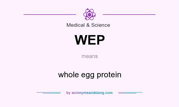 What does WEP mean? It stands for whole egg protein